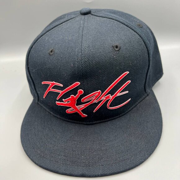 Air Jordan Flight Hat Men 7 1/4 Navy Blue Jumpman Fitted Cap